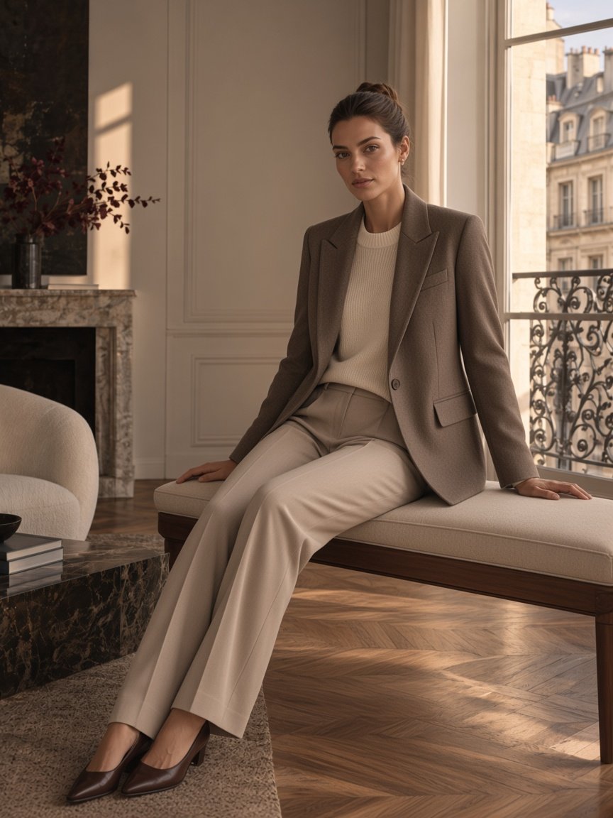 Taupe Wool Blazer